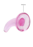 Realrock Crystal Clear Non-realistic Dildo With Suction Cup 4.5 In. Pink