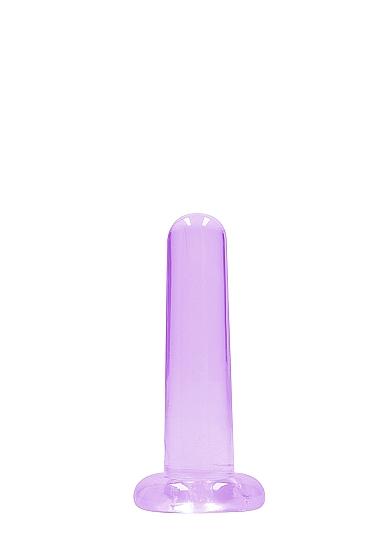 Realrock Crystal Clear Non-realistic Dildo With Suction Cup 5.3 In. Purple