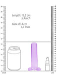 Realrock Crystal Clear Non-realistic Dildo With Suction Cup 5.3 In. Purple