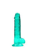 Realrock 7in Realistic Dildo W/ Balls Turquoise