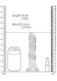 Realrock Non Realistic Dildo W Suction Cup 7in Transparent