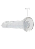 Realrock Non Realistic Dildo W Suction Cup 7in Transparent