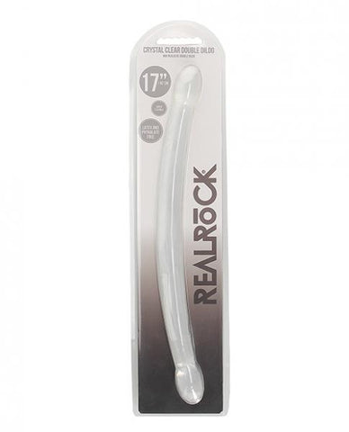 Shots Realrock Crystal Clear 17" Double Dildo  - Transparent