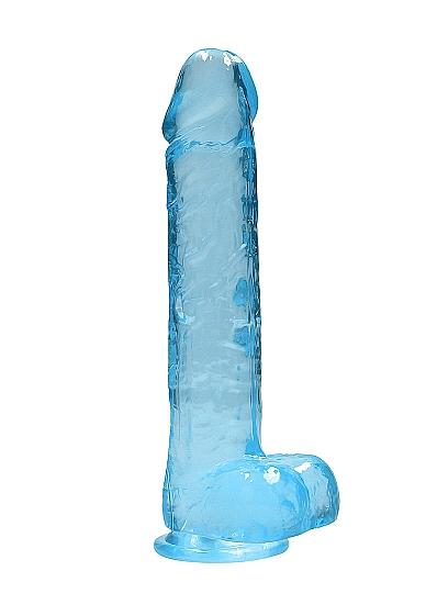 Realrock 9in Realistic Dildo W/ Balls Blue