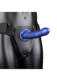 Ouch! Twisted Hollow Strap-on 8 In. Metallic Blue