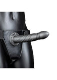 Ouch! Twisted Hollow Strap-on 8 In. Gunmetal Gray