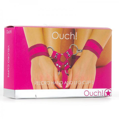 Ouch Velcro Hand/leg Cuffs Pink