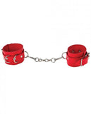 Ouch Leather Cuffs Red