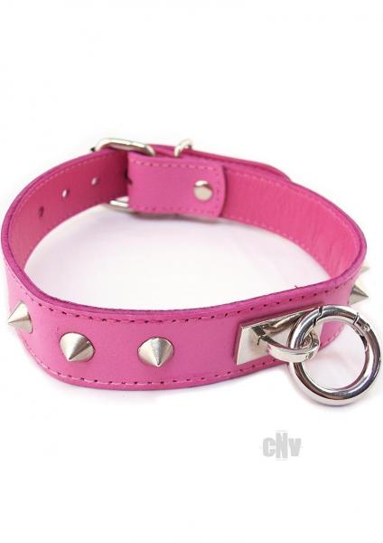 Rouge O Ring Studded Collar Pink