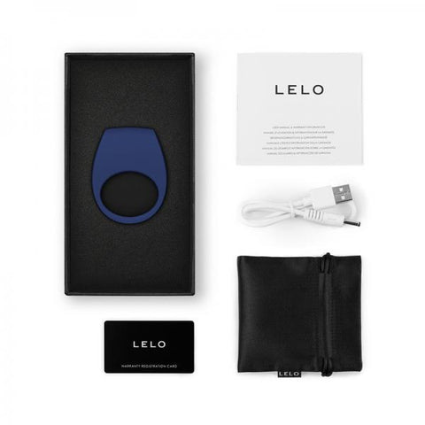 Lelo Tor 3 Vibrating Cockring Base Blue