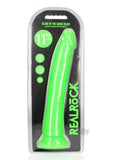 Realrock Glow In The Dark Slim 11 In. Dildo Neon Green