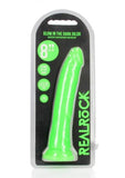 Realrock Glow In The Dark Slim 8 In. Dildo Neon Green