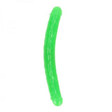 Realrock Glow In The Dark Double Dong 15 In. Dual-ended Dildo Neon Green