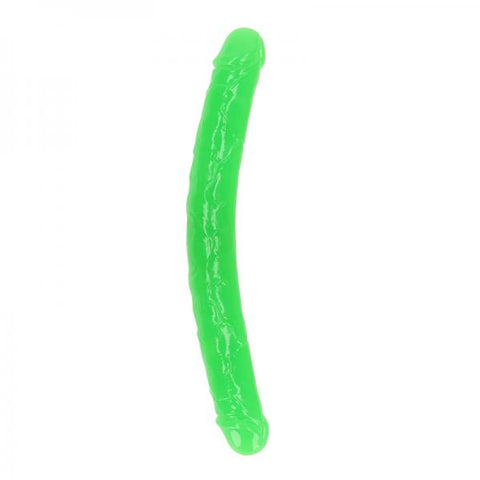 Realrock Glow In The Dark Double Dong 15 In. Dual-ended Dildo Neon Green