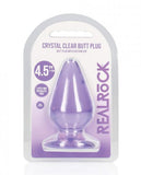 Shots Realrock Crystal Clear 4.5" Anal Plug - Purple