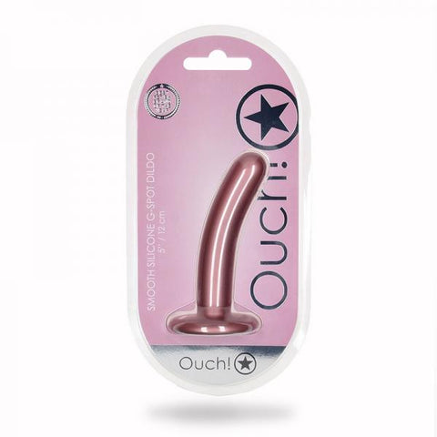 Shots Ouch! Smooth Silicone 5 In. G-spot Dildo Rose Gold