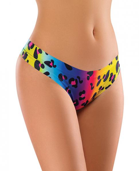 Mememe Pride Cougar Printed Thong Xl