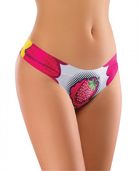 Mememe Intrigue Kissberry Printed Thong Sm