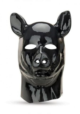 Prowler Red Latex Pig Hood Black