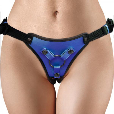 Ouch! Metallic Strap-on Harness Metallic Blue