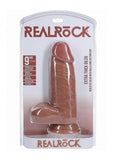 Realrock Extra Thick 9 In. Dildo With Balls Tan