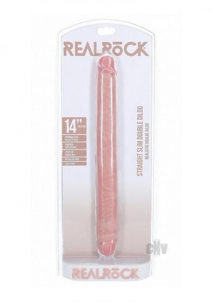 Realrock 14 In. Slim Double-ended Dong Beige