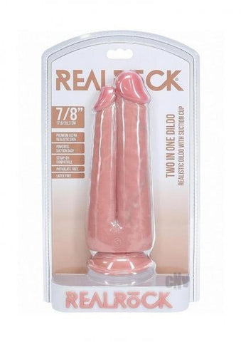 Realrock Two In One 7 In. / 8 In. Dildo Beige