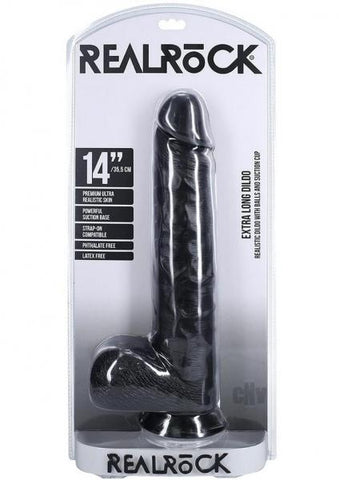 Realrock Xl Straight W Balls 14 Black