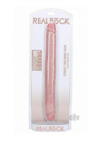 Realrock 16 In. Thick Double-ended Dong Beige