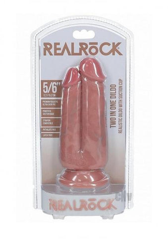 Realrock Two In One 5 In. / 6 In. Dildo Beige