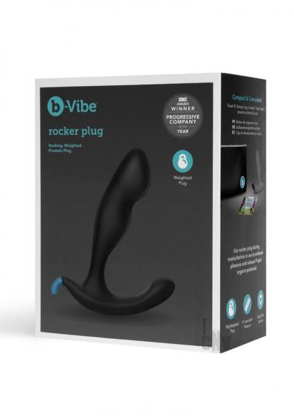 B-vibe Rocker Rocking Weighted Prostate Plug Black