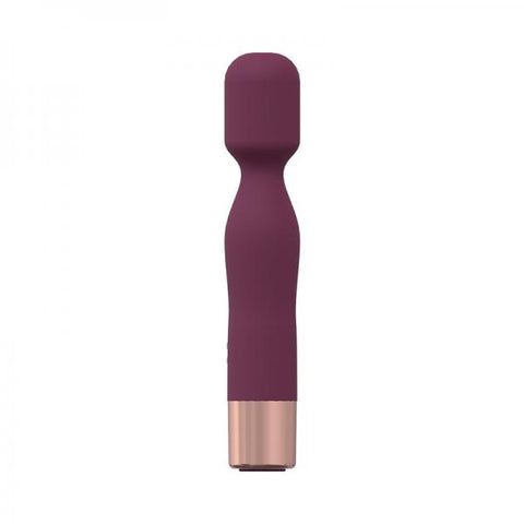 Loveline Glamour 10 Speed Mini-wand Silicone Rechargeable Waterproof Burgundy