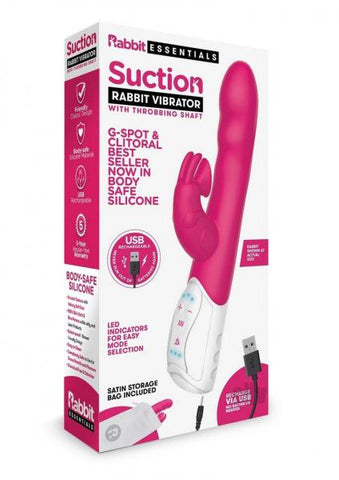 Re Recharge Clit Suction Rabbit Hot Pnk