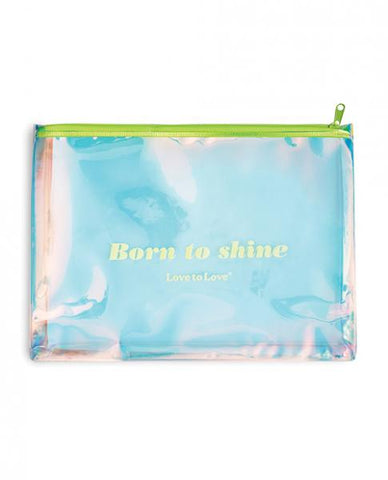 '=love To Love Born To Shine Pouch - Acid Yellow