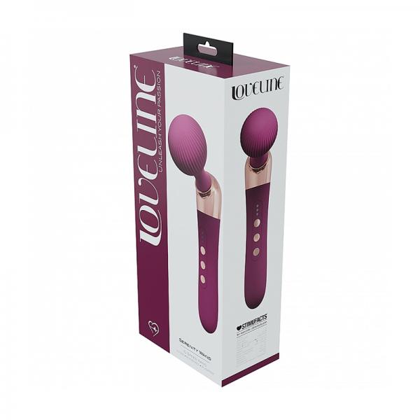 Loveline Serenity Wand Silicone Rechargeable Splashproof Burgundy