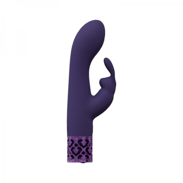 Royal Gems Royal Rabbit Silicone Rechargeable Vibrator Purple