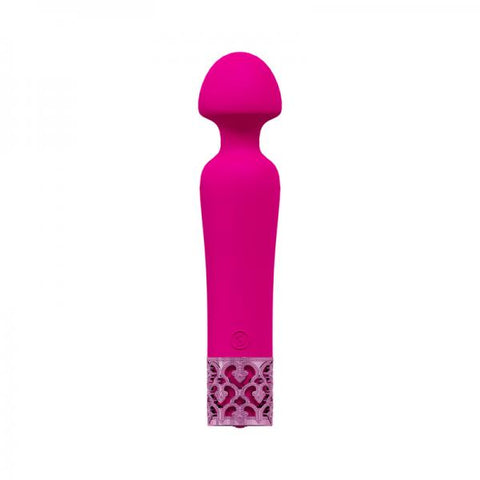 Royal Gems Scepter Silicone Rechargeable Vibrator Pink