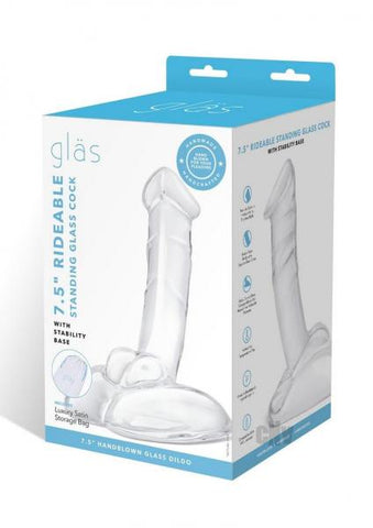 Glas 7.5" Rideable Standing Cock W/stability Base