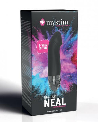 Mystim Real Deal Neal Estim Realistic Vibrator - Black