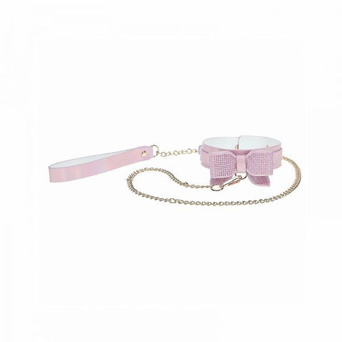 Ouch! Paris Collection Collar With Leash Pink