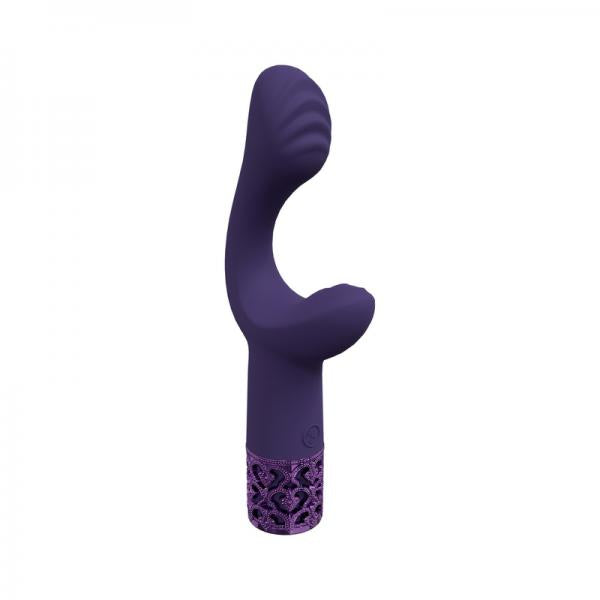 Royal Gems Majestic Silicone Rechargeable Vibrator Purple