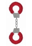 Shots Ouch Beginner's Handcuffs Furry - Red