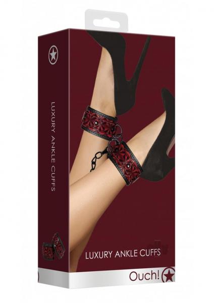 Luxury Ankle Cuffs - Burgundy