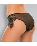 Adore Lavish & Lace Crotchless Panty Black O/S