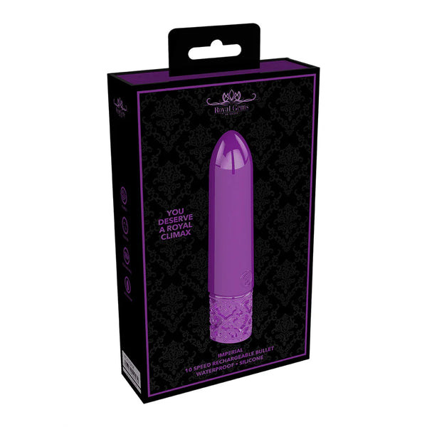 Royal Gems Imperial Rechargeable Silicone Bullet Purple