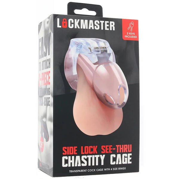 Lockmaster 3.5" Side Lock See Thru Chastity Cage