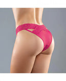 =adore Sheer & Lace Desire Panty Hot Pink O/s