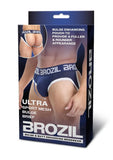 Brozil Open Back Mesh Brief S/m Nvy
