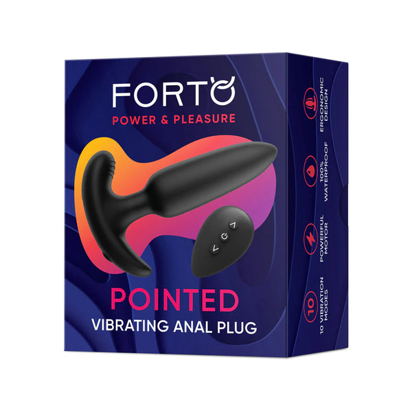 Pointed Vibrating Plug Black