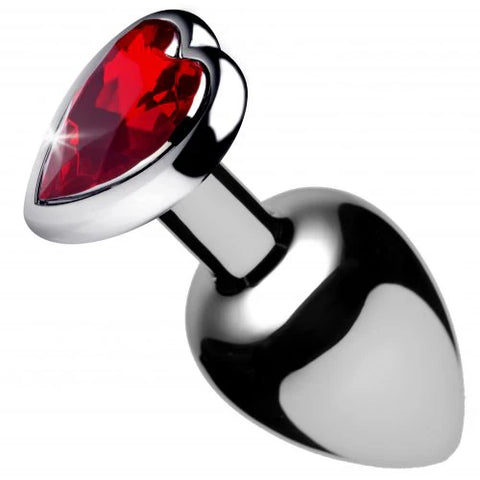 Red Heart Gem Anal Plug - Large